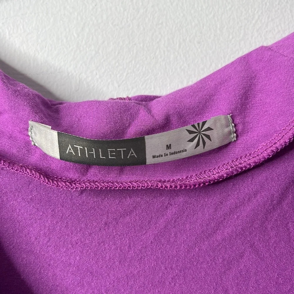 Athleta Hawi Purple Hooded Asymmetrical Dress - Picture 4 of 6